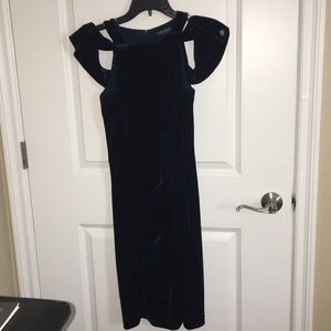 Off the shoulder velvet dress